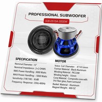 Subwoofer de voiture de qualité supérieure, 15 pouces, 3000W RMS, avec panier en aluminium, pour système audio de voiture, vente en gros, fournisseur chinois.