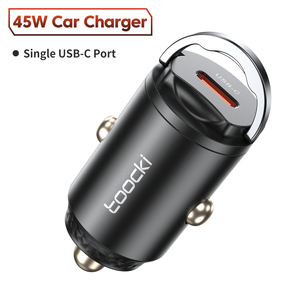 Chargeur USB de <span class=keywords><strong>voiture</strong></span> Toocki 45W sortie Type C chargeur de <span class=keywords><strong>voiture</strong></span> en alliage d'aluminium à charge rapide pour <span class=keywords><strong>voiture</strong></span> - Product Image 1