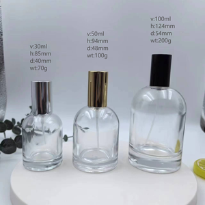 Botol parfum kaca silinder bahu bulat, botol parfum modis dan sederhana 30ml 50ml tutup Anodized dapat dicetak logo 100ml - Product Image 6