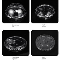 Gobelets en plastique jetables transparents avec logo imprimé personnalisé 12oz 16oz 22oz Gobelets à café et jus glacé avec couvercles Gobelets en plastique en PET