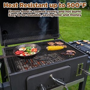 Non-Stick BBQ Grill Mesh Mats Reusable Grilling Mat for Gas Charcoal Pellet Oven & Air <b>Fryer</b> - Product Image 6