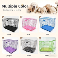 Cages pour chiens en métal rose, design moderne et luxueux, colorées, avec plateau en plastique pour chiens