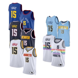Vente en gros <span class=keywords><strong>Nikola</strong></span> Jokic 15 # maillots chemise meilleure qualité cousu rétro classique Denver #15 <span class=keywords><strong>Nikola</strong></span> Jokic maillots de basket-ball - Product Image 1