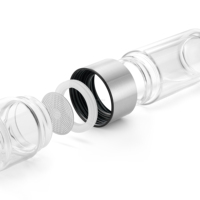 Thermos à thé en verre à double paroi de qualité alimentaire écologique 2024, théière séparatrice portable avec filtre
