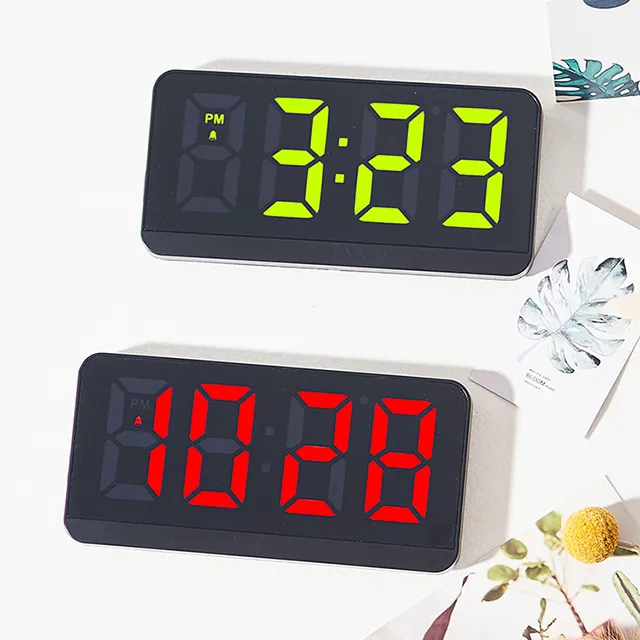 best selling intelligent electronic alarm clock rgb alarm temperature calendar 3d led digital analog-digital clock for desk