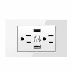 Enchufe de Pared Tipo 118 para Estados Unidos/Australia con Carga Rápida USB, Interruptor Eléctrico de Pared con Cable Negro USB Tipo C - Product Image 1