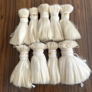 Hair Wig Extensions Goat Hair Raw Hair Natural White Color