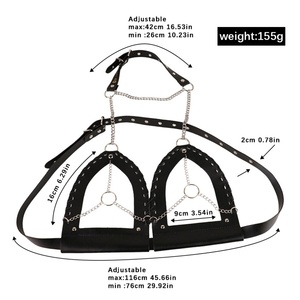 QKKQ Lencería Erótica de Cuero con Cinturón de Bondage, Lencería Sexy de Cuero, Bondage de Senos BDSM, Juguetes Sexuales para Parejas - Product Image 2