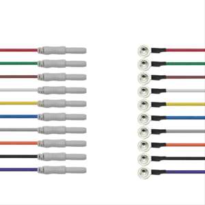 สายไฟอิเล็กโทรด EEG รูปทรงถ้วยเคลือบเงินสี TPU, ขั้วต่อแบบดิสก์ขนาด 1.5 มม. สายเคเบิลอิเล็กโทรด EEG, สายเคเบิลทางการแพทย์ - Product Image 2