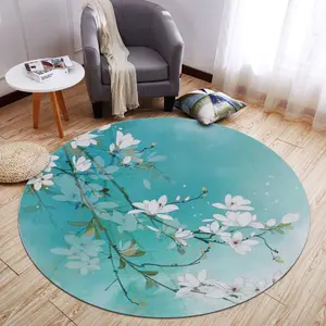 Круглые напольные коврики с пейзажами, коврики для гостиной, большой декоративный домашний ковер, круглый ковер в китайском стиле