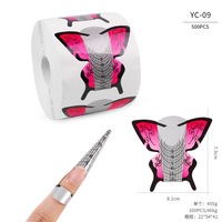 500 pièces, Double épaisseur, marque privée, fabricant OEM, forme d'ongles personnalisée, forme d'ongles papillon pour salon professionnel