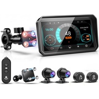 Écran CarPlay pour moto de 6 pouces, caméra embarquée 2K, étanche IP67, navigation GPS et support magnétique à dégagement rapide TPMS pour toutes les motos