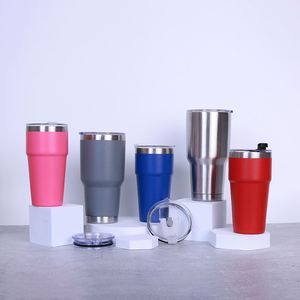 Gobelet isotherme personnalisable de 30 oz en acier inoxydable avec revêtement en poudre et poignée, pour sublimation - Product Image 1