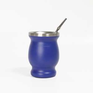 Yerba-taza <span class=keywords><strong>de</strong></span> té <span class=keywords><strong>de</strong></span> doble pared <span class=keywords><strong>de</strong></span> acero inoxidable, 4oz, 8oz, con aislamiento, Mate, calabaza argentina, taza <span class=keywords><strong>de</strong></span> viaje con Bombilla - Product Image 4