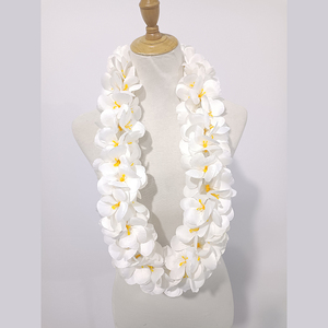 Hula Dance Flower Neck <span class=keywords><strong>Lei</strong></span> seta artificiale Plumeria <span class=keywords><strong>Lei</strong></span> KN-hl074 Festival Celebration collana School Performance Wreath - Product Image 6