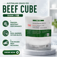 Kantong Kemasan Makanan Berbarrier Tinggi Cetak Khusus untuk Daging Brisket Sapi, Vacuum Pouch Food Grade 400g
