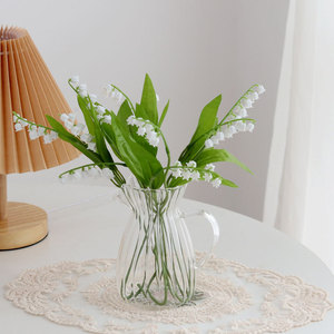 Lys artificiel de la vallée des muguets Yasunobu, branche unique en plastique blanc, pour décoration intérieure et accessoires de photographie - Product Image 3