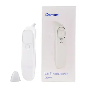 Berrcom-termómetro infrarrojo inteligente con pantalla LCD para bebés, termómetro electrónico para la frente, la fiebre y la oreja con cubierta de sonda