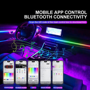 <span class=keywords><strong>Uniauto</strong></span> Magic Colour Smart, Luz Ambiental Universal, Kit de Iluminación Interior RGB Multicolor para Todos los Autos - Product Image 4