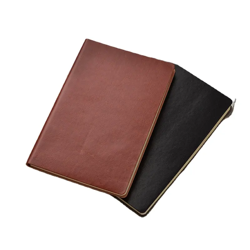 Hot sale PU Leather Journal Notebook With Pen Bag Handmade B5 Notebook Customized logo Planners