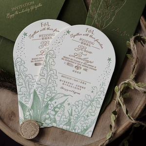 Tùy chỉnh cá nhân thẻ phong bì dập nổi thiết kế đám cưới menu cao cấp tùy biến lời mời bên - Product Image 5