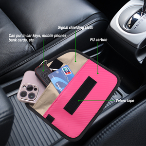 Sacs Faraday pour clés de <span class=keywords><strong>voiture</strong></span> téléphone portable Protection de <span class=keywords><strong>voiture</strong></span> antivol WiFi/<span class=keywords><strong>GSM</strong></span>/LTE/NFC/RFID/pochette de bloc de Signal Fob d'entrée sans clé - Product Image 2