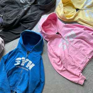 Ropa <span class=keywords><strong>de</strong></span> calle con estampado personalizado Zip Stone Washed Sun Faded 100% algodón Fleece Vintage Sudadera con capucha Fabricante <span class=keywords><strong>de</strong></span> ropa Sudadera <span class=keywords><strong>Don</strong></span> Caucha - Product Image 2