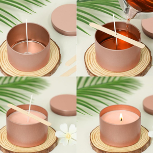 Chất lượng cao Rose Gold rỗng vòng container thủ công mỹ nghệ kẹo 4 ounce 8 ounce lon thiếc cho nến - Product Image 4