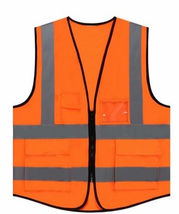 Gilet di Sicurezza Riflettente con Tasche con Zip e Logo Blu - Product Image 4