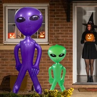 Jouets publicitaires personnalisés en gros OEM avec logo imprimé, poupées en PVC pour enfants, poupées de dessins animés extraterrestres, jouets gonflables pour fêtes