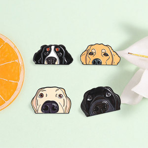 Pin de esmalte con cabeza de perro de dibujos animados, distintas razas caninas, insignia para solapa, decoración para ropa y mochila, adorno - Product Image 1