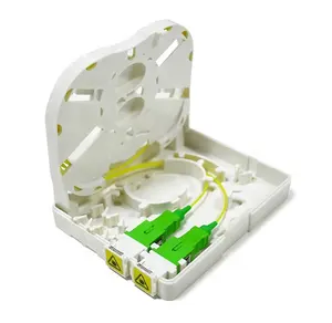 Factory supply Wall Mounted SC Fiber Optic 2 core Faceplate 86*86mm FTTH box 2 port mini ODF