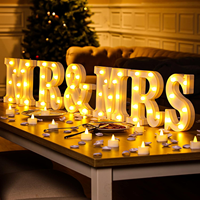 Lettres lumineuses en plastique MR&MR à LED, ambiance romantique pour la Saint-Valentin et les mariages, personnalisables, alimentées par piles