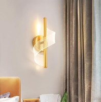 JACKSUN Applique murale en spirale romantique 5W Acrylique Lumière 3000K Lampe à arc chaud pour coiffeuse de terrasse de jardin