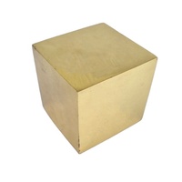 Cube en laiton massif à base carrée personnalisé, usiné par CNC et par électroérosion à fil, 10x10mm