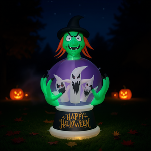 Bola de Cristal Inflable de Bruja de 1.8 m para Decoración de Jardín de Halloween, Material de PVC, Decoración Festiva para Días Festivos - Product Image 2