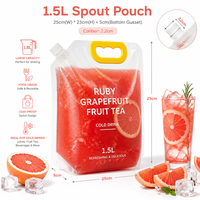 Bouchon de bouteille en plastique épais, personnalisé, résistant à l'humidité et aux perforations, pour poche souple à bec verseur vertical, capacité 1,5 L