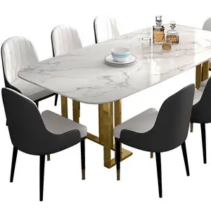 Table à manger et chaises en cuir, 24 pièces, prix d'usine