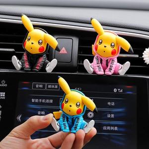 Anime Pikachu Ornaments Solid <span class=keywords><strong>Action</strong></span> Figure Car <span class=keywords><strong>Air</strong></span> Outlet Vent Perfume <span class=keywords><strong>Air</strong></span> Freshener Decor Auto Internal Accessories Cartoon - Product Image 2
