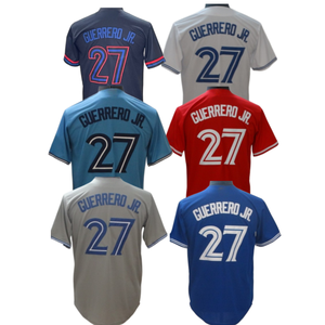 Nouveau maillot de baseball américain cousu 2026 – 27 Vladimir Guerrero Jr, 47 <span class=keywords><strong>Barger</strong></span>, 4 Springer, 34 Kevin Gausman, 30 Alejandro Kirk - Product Image 6