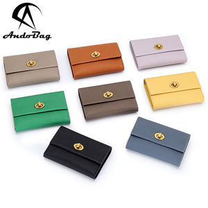 AndoBag - Tarjetero para Mujer, Piel de Vaca Genuina, Cartera Pequeña y Corta, Monedero de Cuero Completo, Diseño Simple y Moderno, 2060 - Product Image 1