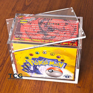 TCG Boîte de <span class=keywords><strong>booster</strong></span> de cartes <span class=keywords><strong>Pokemon</strong></span> en acrylique personnalisée Étui en anglais Étui de protection <span class=keywords><strong>Pokemon</strong></span> 1ère édition Boîte de <span class=keywords><strong>booster</strong></span> <span class=keywords><strong>Pokemon</strong></span> Evolutions - Product Image 2