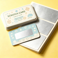Cartes à gratter personnalisées avec logo imprimé pour jeux de fête, cadeaux d'affaires fantaisie personnalisés en offset, 'Merci', fabriquées au Fujian