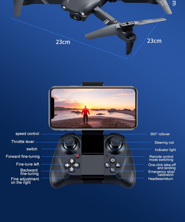HOT 4DRC V13 Mini Rc Drone 4k Dual Camera WiFi Fpv Drone Dual Camera Foldable Quadcopter Real-time transmission Helicopter