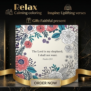 Libro da Colorare Personalizzato con Salmi Biblici, Rilegatura a Spirale, Pagine da Colorare con Mandala Floreale, Libro da Disegno con Scritture, Fornitura OEM di Fabbrica - Product Image 5