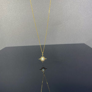 Collar de plata de ley 925 con colgante de estrella de Keira, Gargantilla de ópalo - Product Image 2