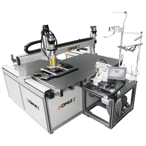 Máquina DE COSER Overlock Industrial de plantilla automática Somax de alta velocidad a la venta
