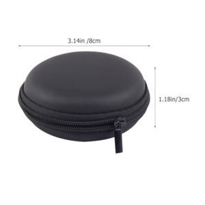 Customizable logo Portable Circular Headphone Storage Box Data <b>Cable</b> Zipper <b>Bag</b> Storage <b>Bag</b> for Daily Coin Small Item Storage - Product Image 2