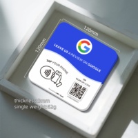 Plaque en acrylique NFC Google 13,56 MHz, carte de visite étanche pour les outils de marketing et d'adhésion aux hôtels avec puce personnalisée