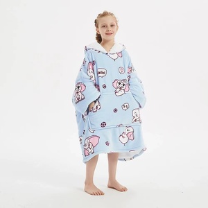 Couverture de télévision géante écologique d'hiver couverture <span class=keywords><strong>polaire</strong></span> Sherpa à capuche - Product Image 4